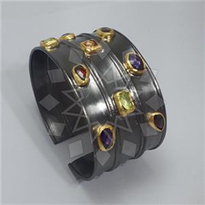 925 Sterling Silver Geometric Cuff Bracelets