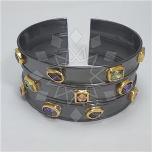925 Sterling Silver Geometric Cuff Bracelets