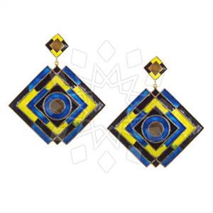 925 Sterling Silver Geometric Dangle Earrings