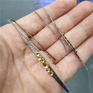 925 Sterling Silver Geometric Dangle Earrings