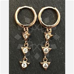 925 Sterling Silver Geometric Dangle Earrings