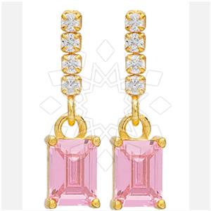 925 Sterling Silver Geometric Dangle Earrings