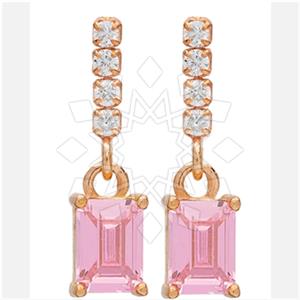 925 Sterling Silver Geometric Dangle Earrings