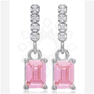 925 Sterling Silver Geometric Dangle Earrings