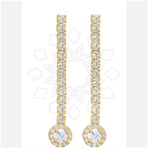 925 Sterling Silver Geometric Dangle Earrings