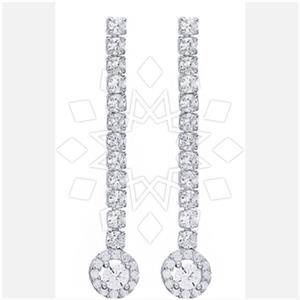 925 Sterling Silver Geometric Dangle Earrings