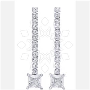 925 Sterling Silver Geometric Dangle Earrings