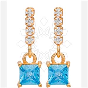 925 Sterling Silver Geometric Dangle Earrings