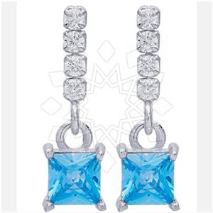 925 Sterling Silver Geometric Dangle Earrings