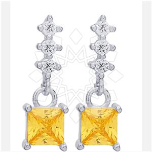 925 Sterling Silver Geometric Dangle Earrings