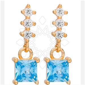 925 Sterling Silver Geometric Dangle Earrings