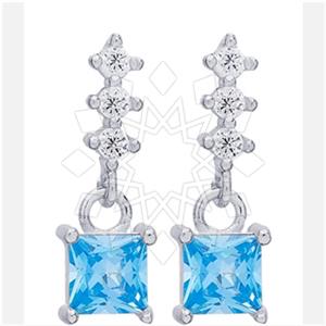 925 Sterling Silver Geometric Dangle Earrings