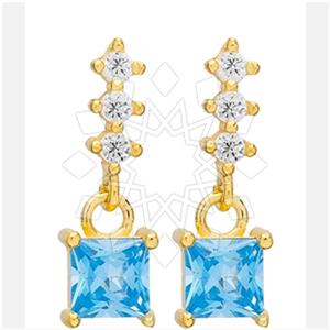 925 Sterling Silver Geometric Dangle Earrings