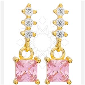 925 Sterling Silver Geometric Dangle Earrings