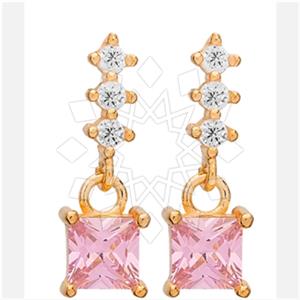 925 Sterling Silver Geometric Dangle Earrings