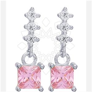 925 Sterling Silver Geometric Dangle Earrings