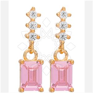 925 Sterling Silver Geometric Dangle Earrings