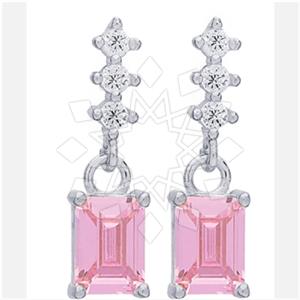 925 Sterling Silver Geometric Dangle Earrings