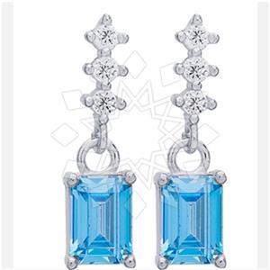 925 Sterling Silver Geometric Dangle Earrings