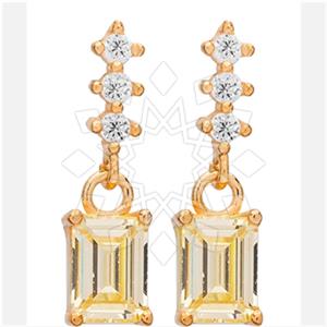 925 Sterling Silver Geometric Dangle Earrings