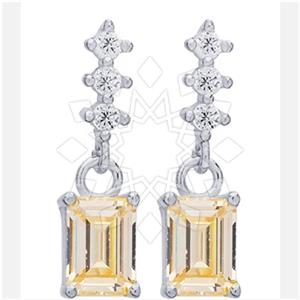 925 Sterling Silver Geometric Dangle Earrings