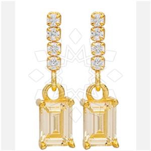 925 Sterling Silver Geometric Dangle Earrings