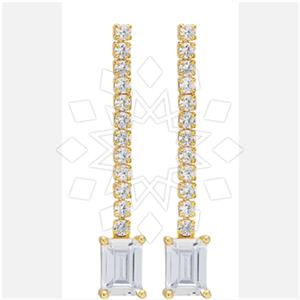 925 Sterling Silver Geometric Dangle Earrings