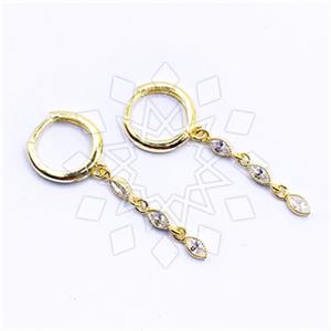 925 Sterling Silver Geometric Dangle Earrings