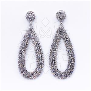 925 Sterling Silver Geometric Dangle Earrings