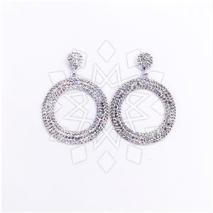 925 Sterling Silver Geometric Dangle Earrings