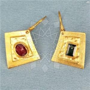 925 Sterling Silver Geometric Dangle Earrings