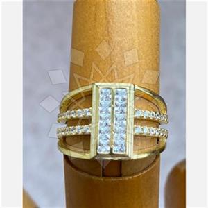 925 Sterling Silver Geometric Design Zirconia  Multi Gemstone Rings