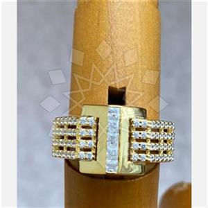 925 Sterling Silver Geometric Design Zirconia  Multi Gemstone Rings