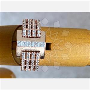 925 Sterling Silver Geometric Design Zirconia  Multi Gemstone Rings