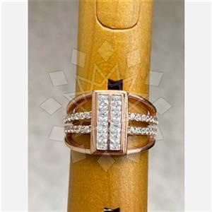 925 Sterling Silver Geometric Design Zirconia  Multi Gemstone Rings