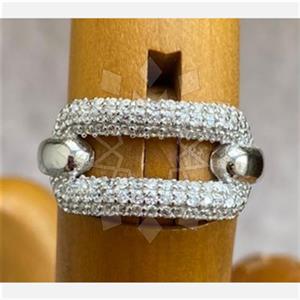 925 Sterling Silver Geometric Design Zirconia  Multi Gemstone Rings