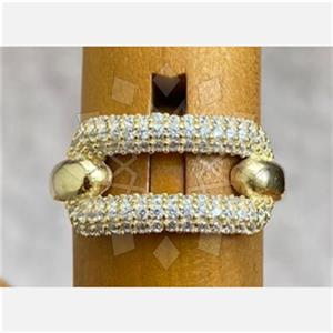 925 Sterling Silver Geometric Design Zirconia  Multi Gemstone Rings