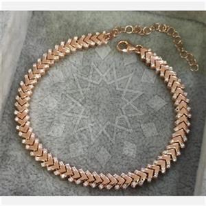 925 Sterling Silver Geometric Design Zirconia Tennis Bracelets