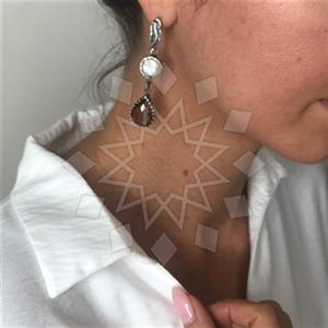 925 Sterling Silver Geometric Double Drop Earrings