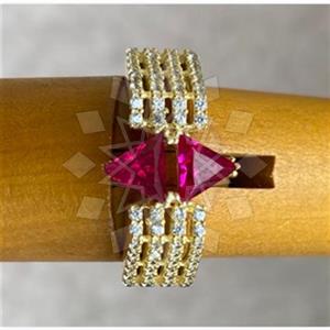 925 Sterling Silver Geometric Double Gemstone Rings