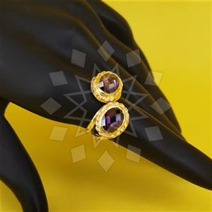 925 Sterling Silver Geometric Double Gemstone Rings