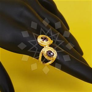 925 Sterling Silver Geometric Double Gemstone Rings