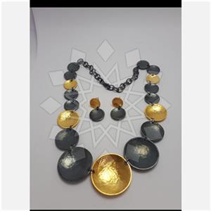 925 Sterling Silver Geometric Earrings Necklace Sets