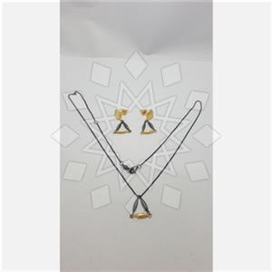 925 Sterling Silver Geometric Earrings Necklace Sets