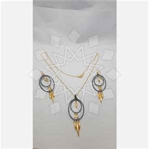 925 Sterling Silver Geometric Earrings Necklace Sets