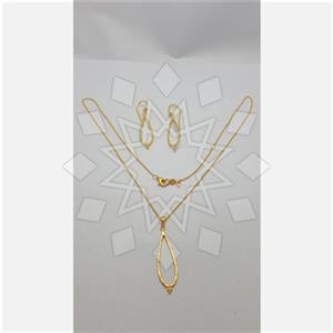 925 Sterling Silver Geometric Earrings Necklace Sets