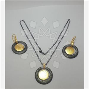 925 Sterling Silver Geometric Earrings Necklace Sets