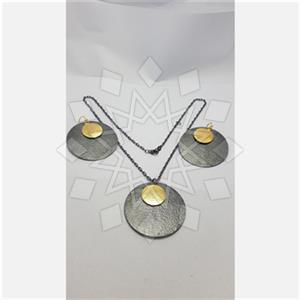 925 Sterling Silver Geometric Earrings Necklace Sets