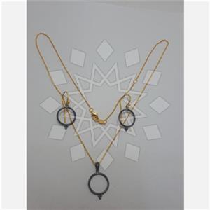 925 Sterling Silver Geometric Earrings Necklace Sets