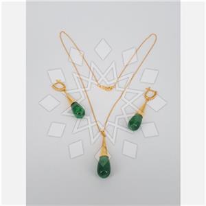 925 Sterling Silver Geometric Earrings Necklace Sets